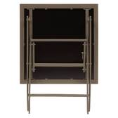 Klappbarer quadratischer Gartentisch AZUA Trüffel / Kaffee 2 Plätze - Epoxy-beschichtetes Aluminium, Glas Trüffel / Kaffee