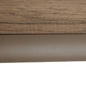 Klappbarer quadratischer Gartentisch AZUA Trüffel / Kaffee 2 Plätze - Epoxy-beschichtetes Aluminium, Glas Trüffel / Kaffee