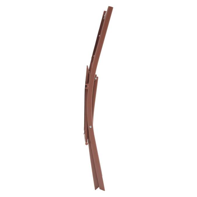 4er-Set klappbare Gartenstühle MODULA Mahagoni Epoxidharzbeschichteter Stahl, Texaline Mahagonibraun