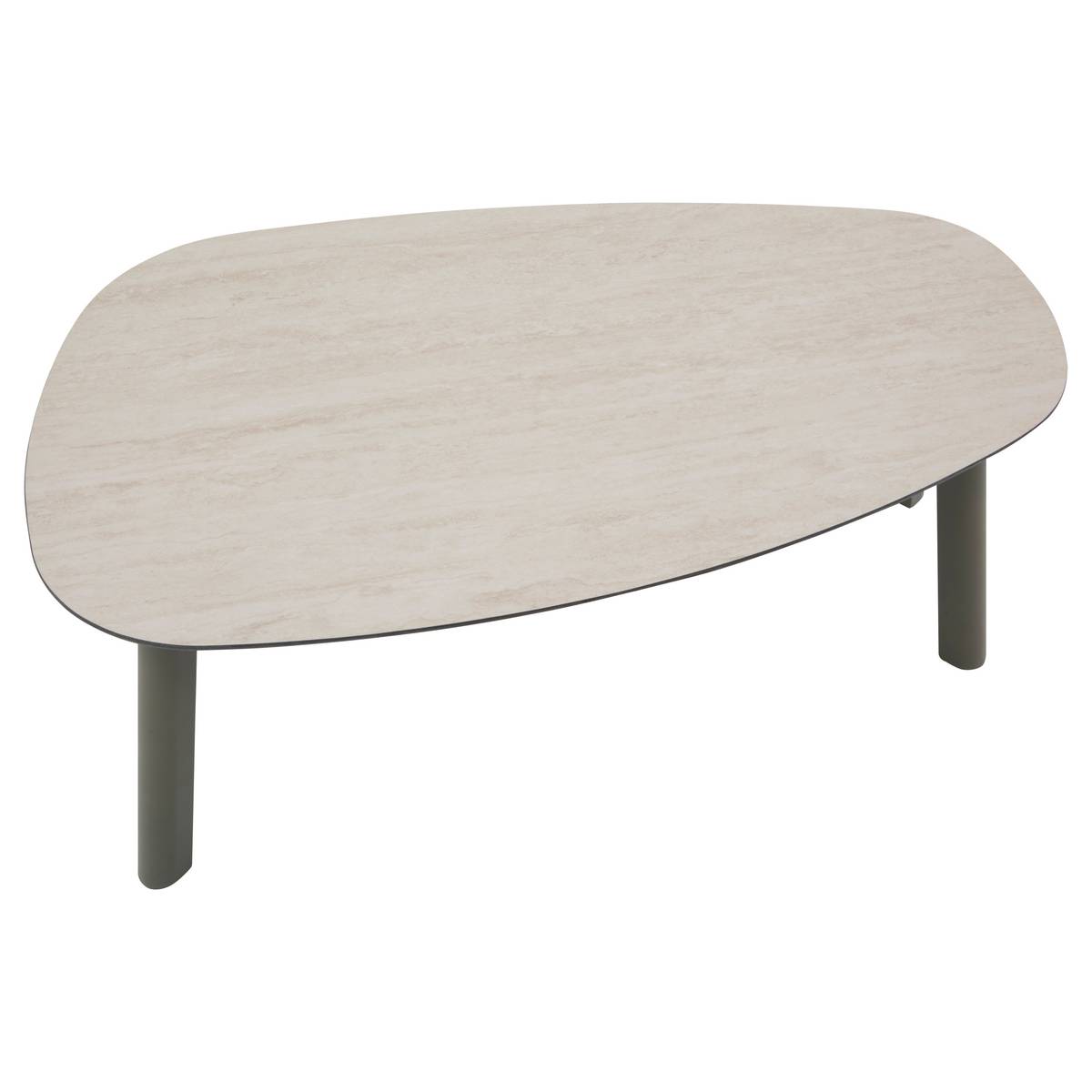 Gartenlounge-Set FLOVIA Lorbeergrün 4 Plätze - Epoxy-behandeltes Aluminium, Texaline Lorbeer