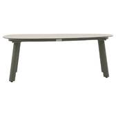 Gartenlounge-Set FLOVIA Lorbeergrün 4 Plätze - Epoxy-behandeltes Aluminium, Texaline Lorbeer