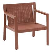 Gartenlounge-Set FLOVIA Mahagoni 4 Plätze - Epoxy-behandeltes Aluminium, Texaline Mahagonibraun