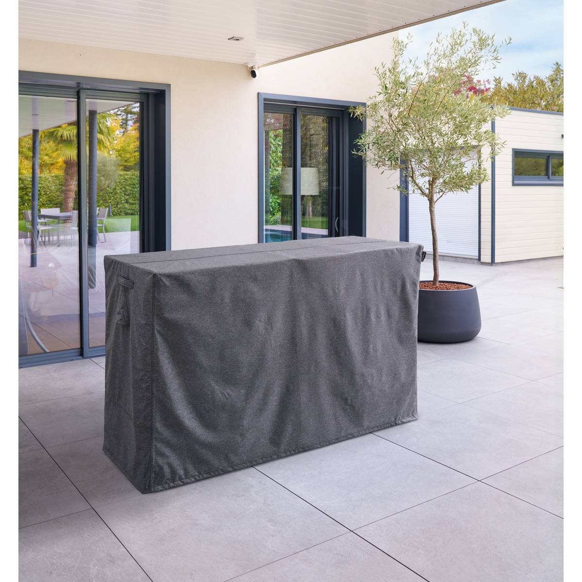 Protective cover HAMBO for outdoor kitchen Grey S 160 x 60 x 100 cm - Polyester Grey