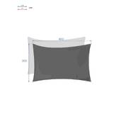 Rectangular shade sail CURACAO Grey 4 x 3 m - Polyester Slate