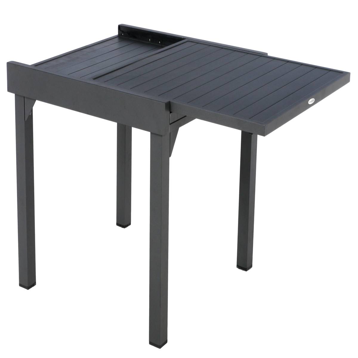 Extendable garden table PIAZZA Graphite 8 seats - Epoxy-coated aluminum Graphite