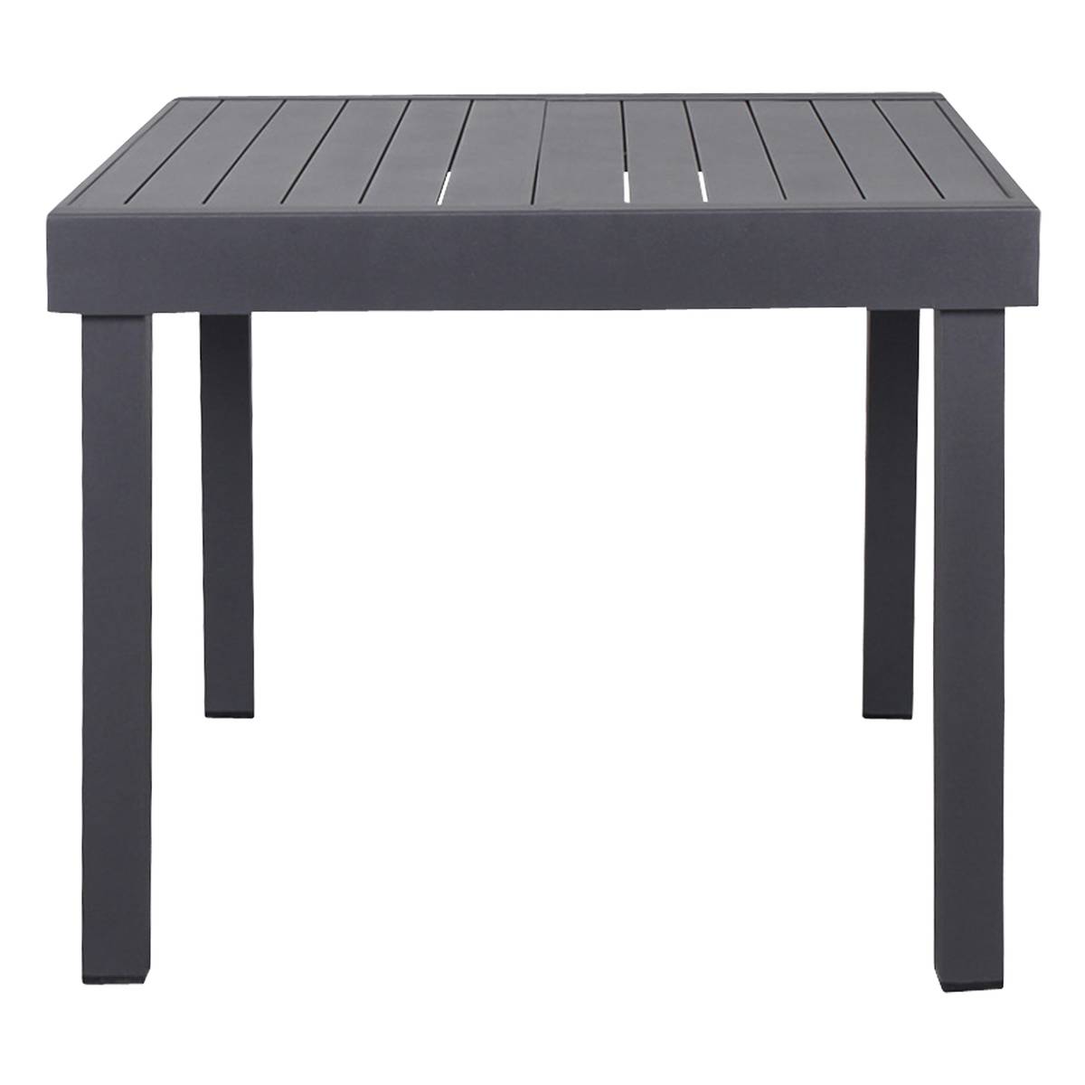 Extendable garden table PIAZZA Graphite 8 seats - Epoxy-coated aluminum Graphite