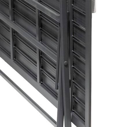 Rectangular folding garden table AZUA Graphite grey 6 seats - Epoxy-coated aluminium