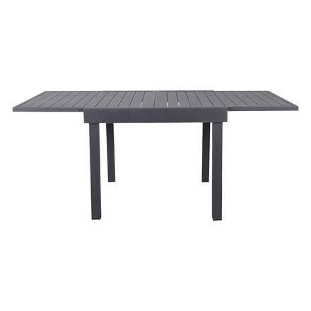 Extendable garden table PIAZZA Graphite 8 seats - Epoxy-coated aluminum