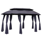 Curtains for gazebo MALDIVES Slate For MALDIVES 5 x 3 m - Polyester Slate