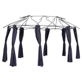 Curtains for gazebo MALDIVES Slate For MALDIVES 5 x 3 m - Polyester Slate