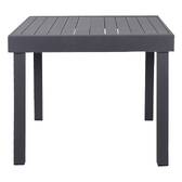 Extendable garden table PIAZZA Graphite 8 seats - Epoxy-coated aluminum Graphite