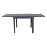 Extendable garden table PIAZZA Graphite 8 seats - Epoxy-coated aluminum Graphite