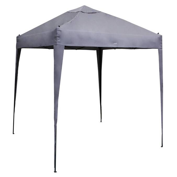 EASY UP Slate Folding Square Gazebo For EASY UP 3 x 3 m - Epoxy-coated Aluminum, Polyester Slate