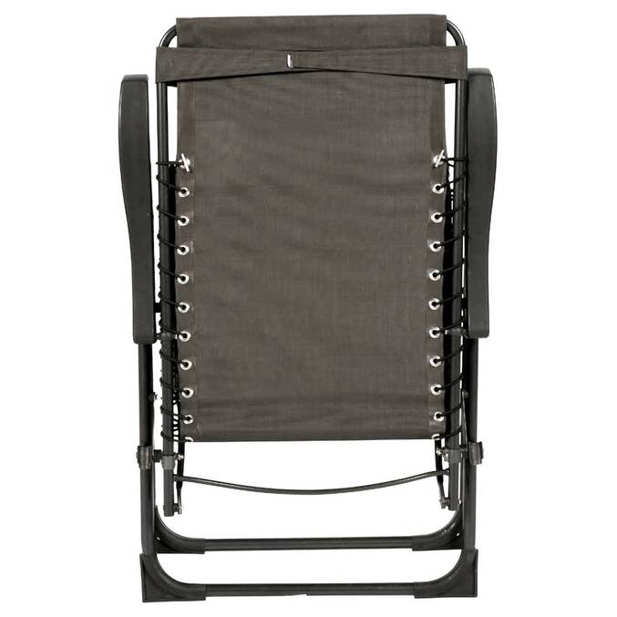 Garden recliner SILOS Anthracite 5 positions - Epoxy-coated steel, Texaline Anthracite
