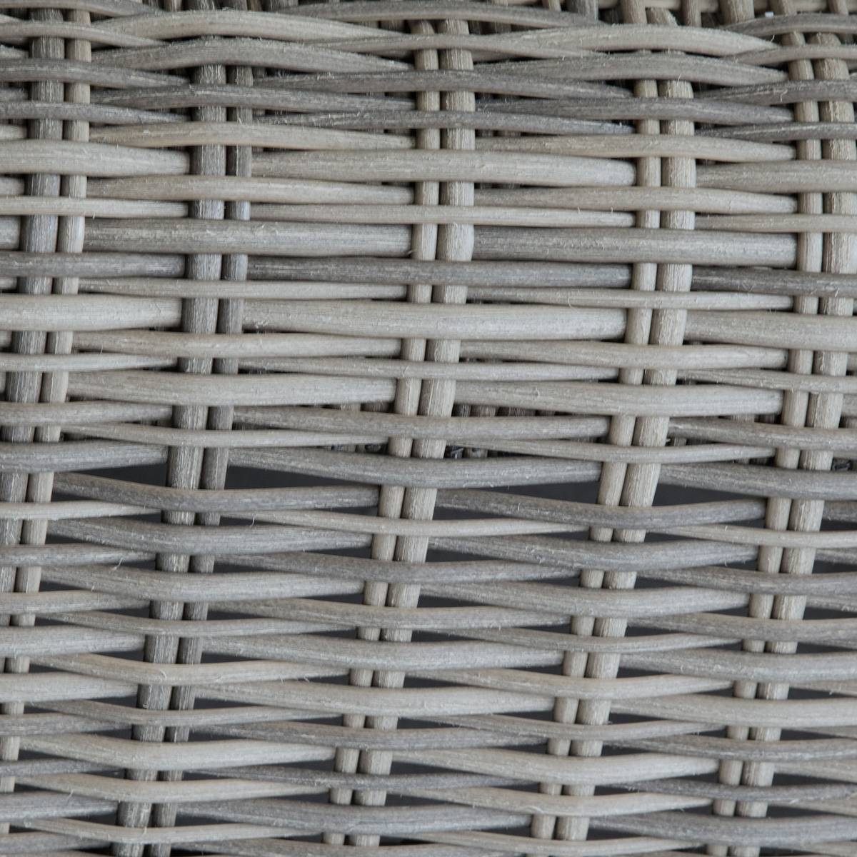Garden ottoman MOORÉA Umber Epoxy-treated aluminum, Synthetic woven resin, Polyester Terre d'ombre