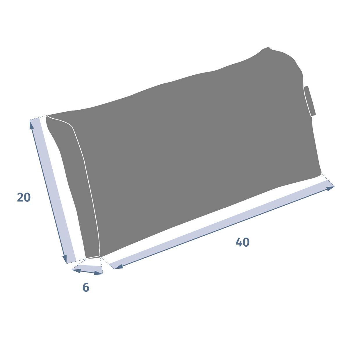 Headrest ADAPTIA Teal 40 x 20 x 6 cm - Texaline Duck blue