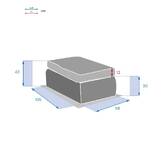 Garden ottoman MOORÉA Umber Epoxy-treated aluminum, Synthetic woven resin, Polyester Terre d'ombre