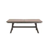 Extendable garden table AXIOME Honey wood effect / praline brown 10 seats - Epoxy-coated aluminum Honey / Praline