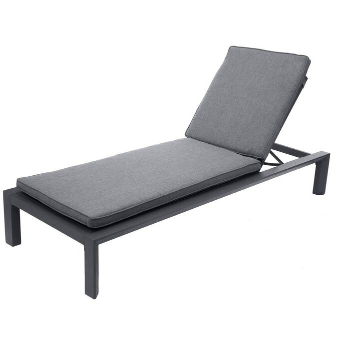 Pool lounger ÉVASION Anthracite / Graphite Epoxy-treated aluminum, Texaline, Polyester3509