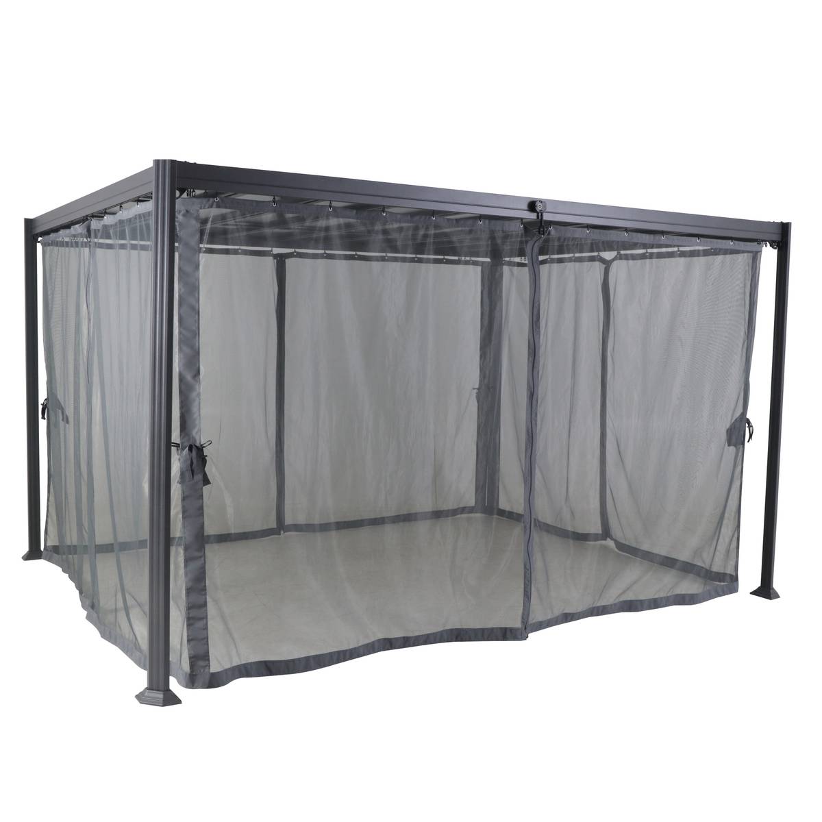 Mosquito net for BELIZE Slate Pergola For BELIZE 3 x 3.8 m - L. 330 x H. 215 cm - Polyester Slate