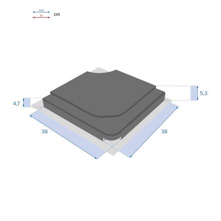 Parasol base STACIO Slate 15 kg - Concrete