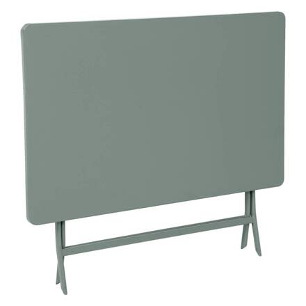 Rectangular folding garden table GREENSBORO Olive green 4 seats - Epoxy treated steel, Reinforced anti-rust treatment