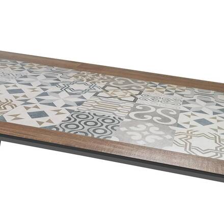 Rectangular Garden table LAMBADA Ceramic / Graphite 8 seats - Epoxy-treated and electrophoretically deposited steel, Ceramic