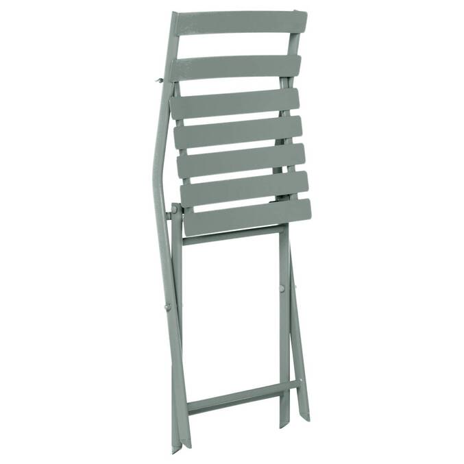 Folding garden chair GREENSBORO Olive green Epoxy-coated steel, Reinforced rust treatment Olive green