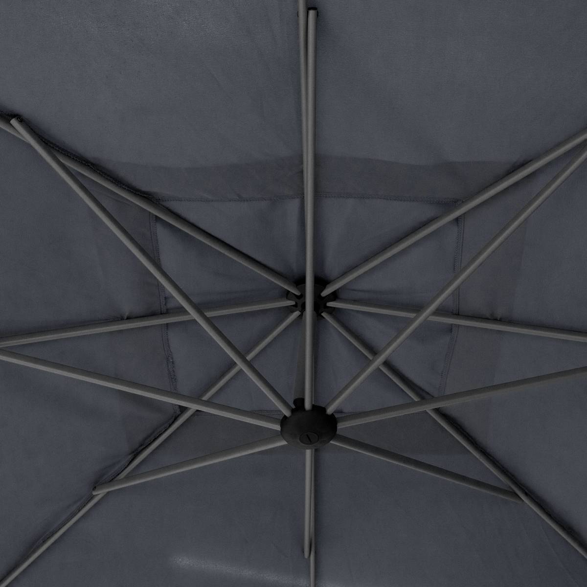 Square Offset Parasol MANOA Slate 2.5 x 2.5 m - Epoxy-treated aluminum, steel, polyester Slate