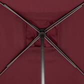 Tilt square parasol SOYA Burgundy 2.5 x 2.5 m - Steel, Polyester Bordeaux