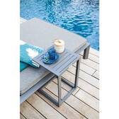 Double pool lounger ÉVASION Anthracite / Graphite 2 seats - Epoxy-treated aluminum, Texaline Anthracite / Graphite