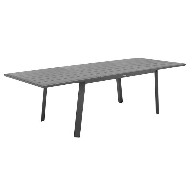Extendable garden table PAVANE Graphite 10 seats - Epoxy-coated aluminum Graphite