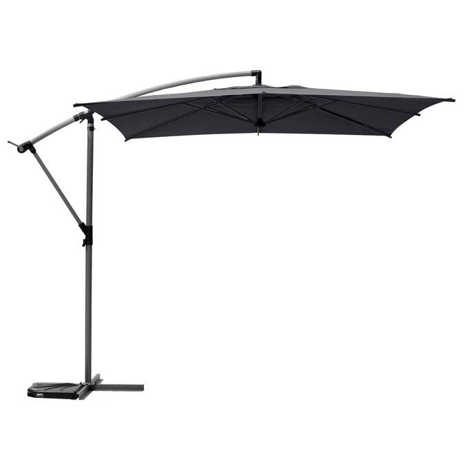 Square Offset Parasol MANOA Slate 2.5 x 2.5 m - Epoxy-treated aluminum, steel, polyester Slate