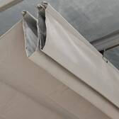 Pergola canopy BELIZE Slate For BELIZE 6 x 3 m - L. 295 x W. 292 cm - Polyester Slate