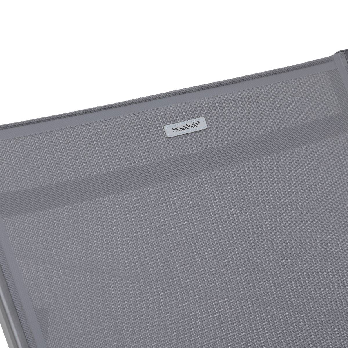 Sun lounger BAYAMO Slate / Graphite 5 positions - Epoxy-treated aluminum, Texaline Slate / Graphite
