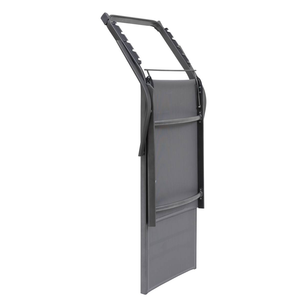 Sun lounger BAYAMO Slate / Graphite 5 positions - Epoxy-treated aluminum, Texaline Slate / Graphite