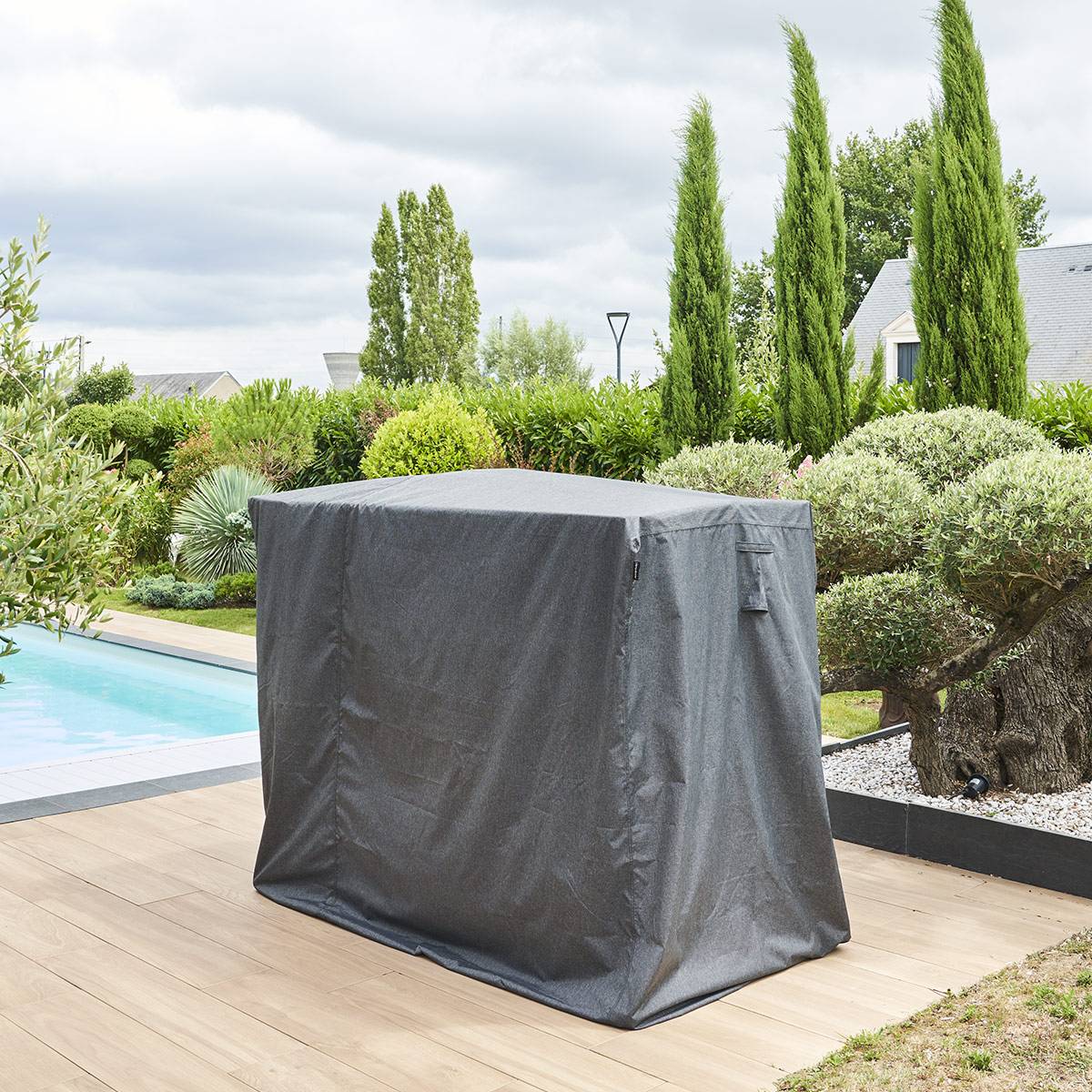 Protective cover for swing HAMBO Grey 210 x 190 x 140 cm - Polyester Grey