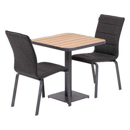 TYLA Bistro Table Acacia / Graphite 2 seats - Epoxy-treated steel, FSC® certified acacia