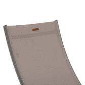 Sun lounger SAMBA Hazelnut / Praline 4 positions - Epoxy-treated aluminum, Texaline Hazelnut / Praline