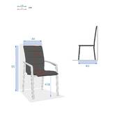 Stackable garden chair with arms DIESE Mocha / Praline Epoxy-treated aluminum, Texaline Mocha / Praline