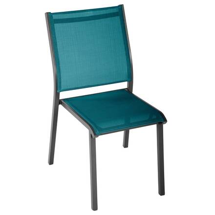 Stackable garden chair ESSENTIA Teal blue / Graphite