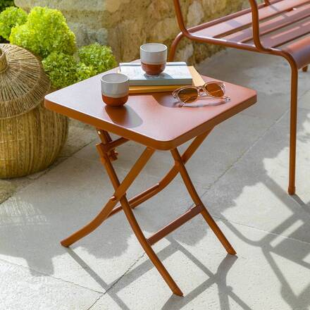 Square garden side table GREENSBORO Amber
