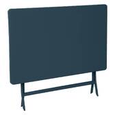 Rectangular folding garden table GREENSBORO Petrol 4 seats - Epoxy treated steel, Reinforced anti-rust treatment Petroleum
