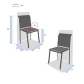 Stackable garden chair ESSENTIA Teal blue / Graphite Epoxy-treated aluminum, Texaline Duck blue / Graphite