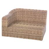 Garden furniture set MOORÉA Savana 5 seats - Epoxy-treated aluminum, Woven resin, Polyester Savana