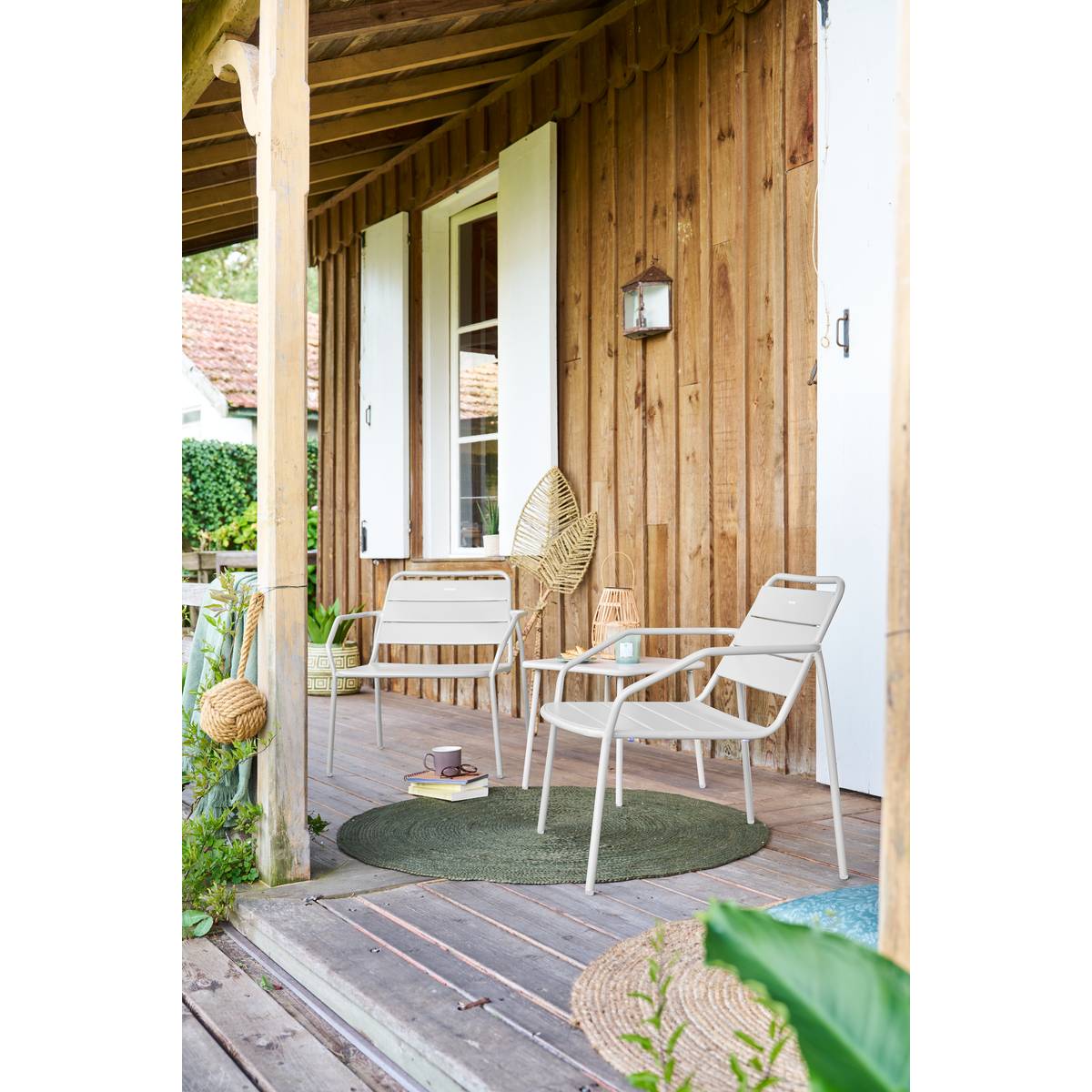 Garden armchair PHUKET Clay Epoxy-coated steel Clay