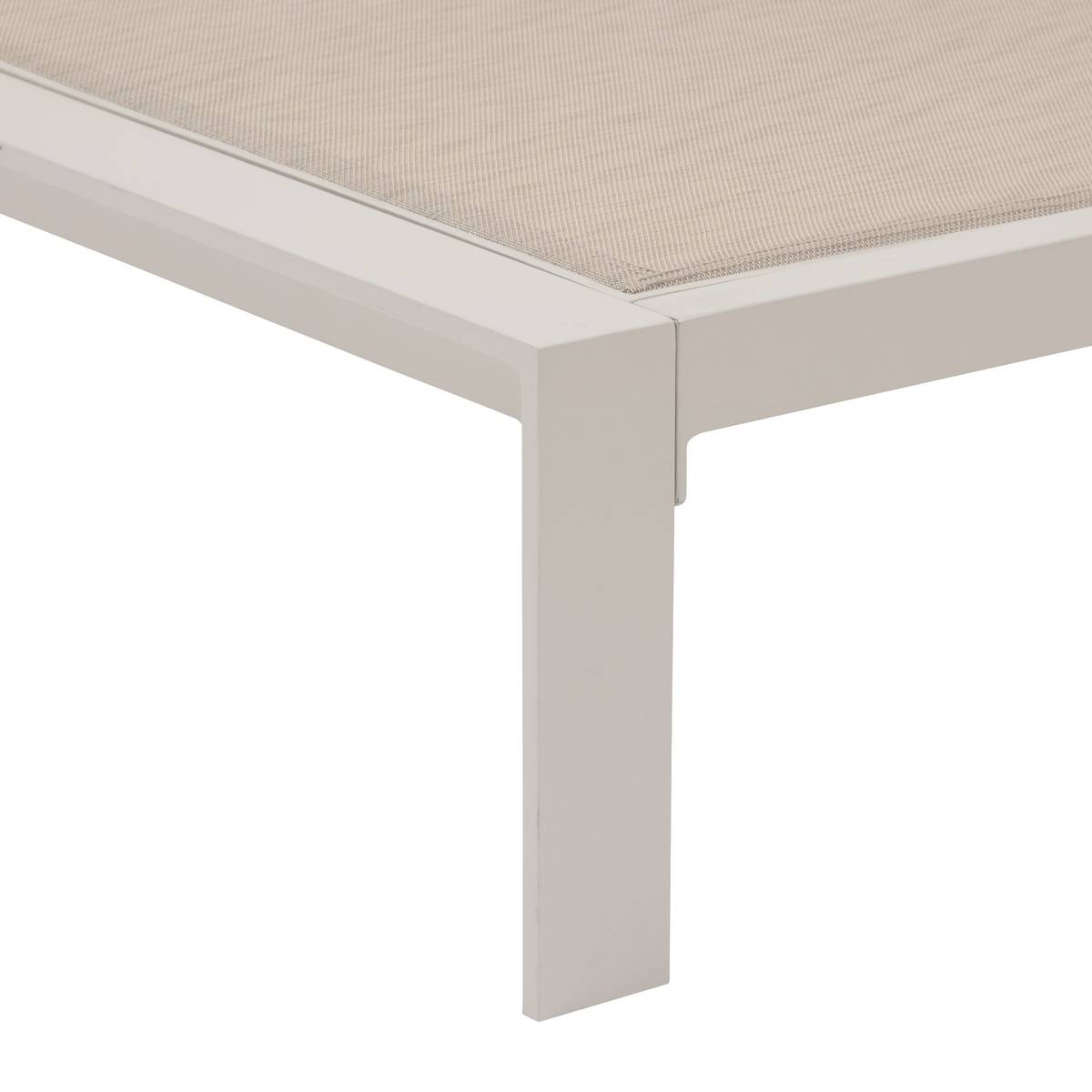Double pool lounger ÉVASION Clay / Beige 2 seats - Epoxy-treated aluminum, Texaline Beige / Clay