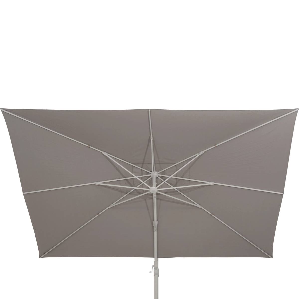 Tilt square cantilever parasol MELHIA Linen / Clay 3 x 3 m - Epoxy-treated aluminum, Steel, Olefin Linen / Clay