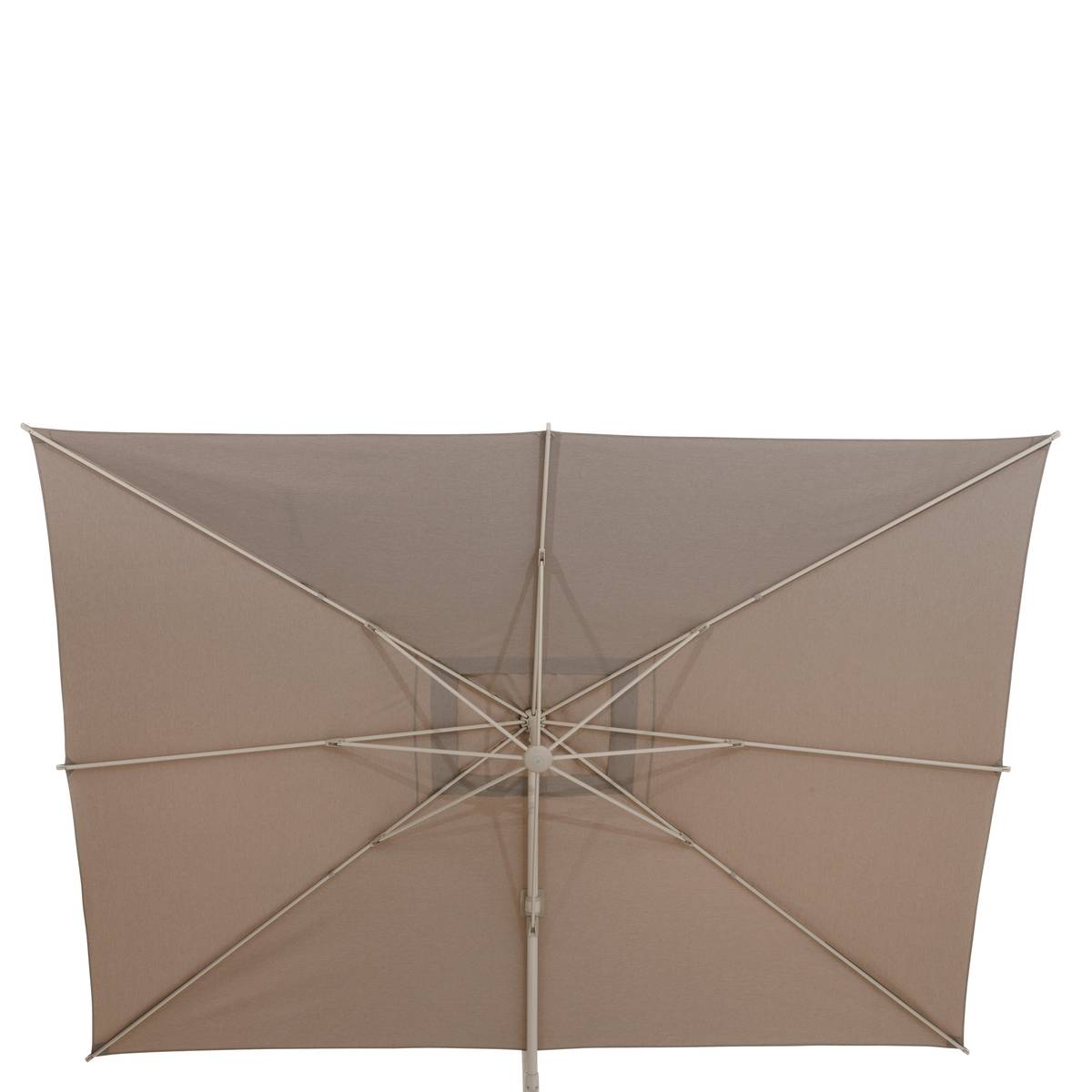 Tilt rectangular cantilever parasol MELHIA Linen / Clay 4 x 3 m - Epoxy-treated aluminum, Steel, Olefin Linen / Clay