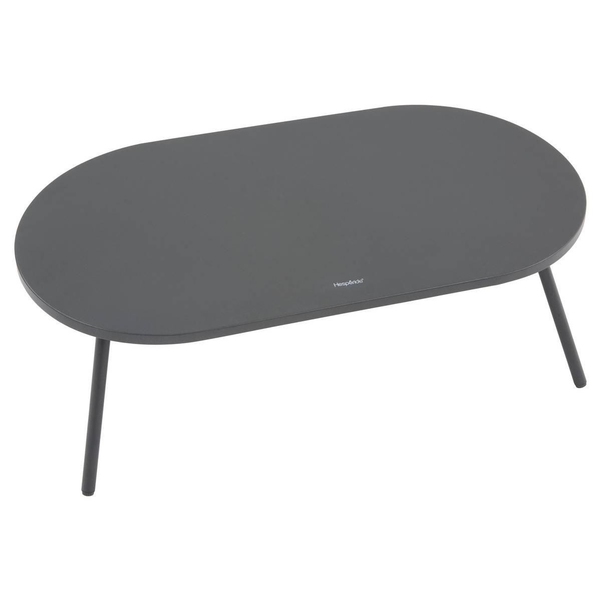 Garden lounge set PAOPAO Grey / Graphite 4 seats - Epoxy treated steel, Polyester Grey / Graphite